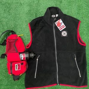 Black XL Marlboro Sherpa Vest + Marlboro Fanny pack